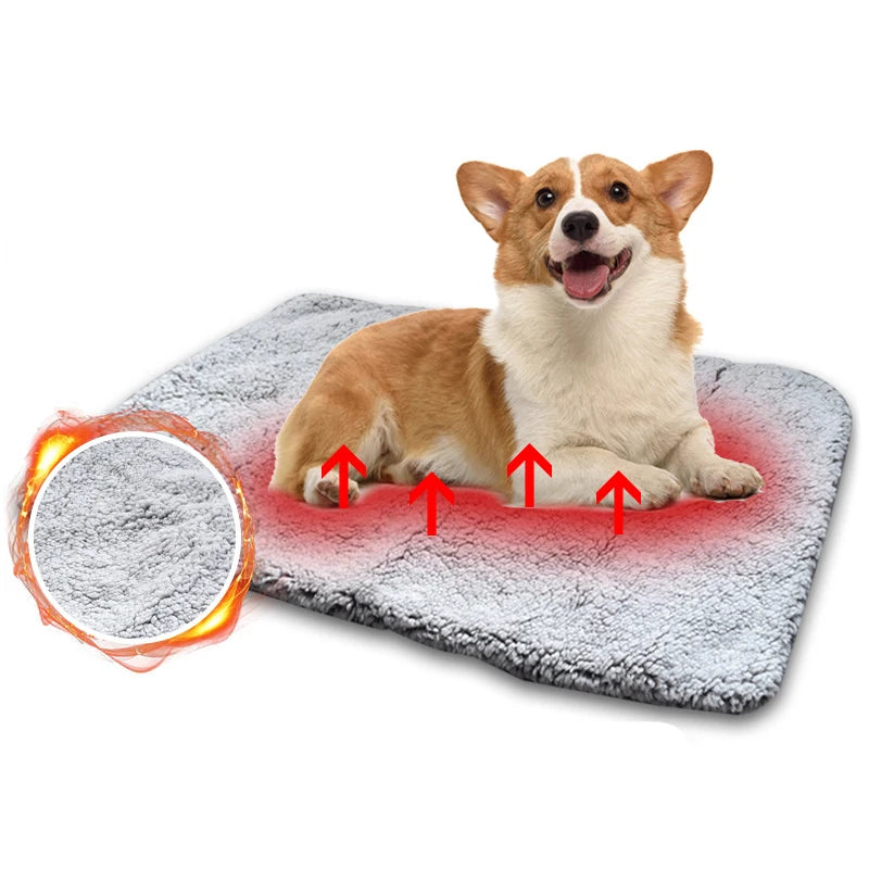 Self-Heating Pet Pads Blanket Puppy Pad Warm Cushion Mat Reflects Bed Cat Warmer Mat Comfortable Pet Sleeping Mat for Cats Dogs