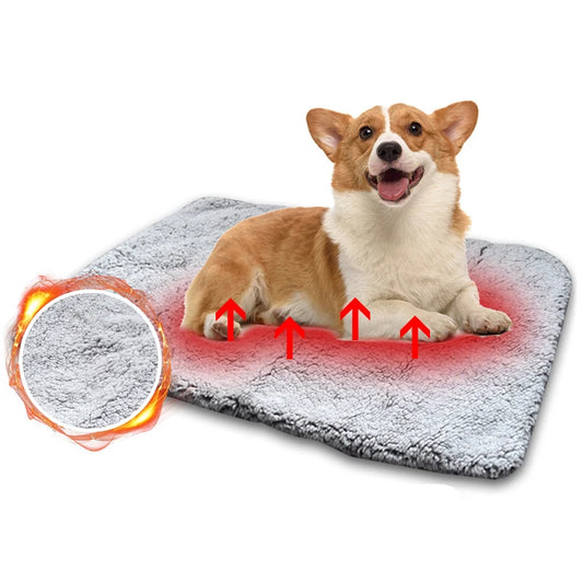 Self-Heating Pet Pads Blanket Puppy Pad Warm Cushion Mat Reflects Bed Cat Warmer Mat Comfortable Pet Sleeping Mat for Cats Dogs