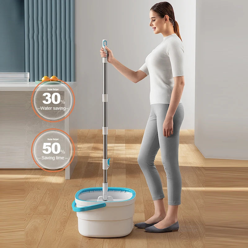 Mops Floor Cleaning Tools Easy to Drain Squeeze Mop Household Cleaning 360° Spin Home Floor Mop Cleaning Brooms