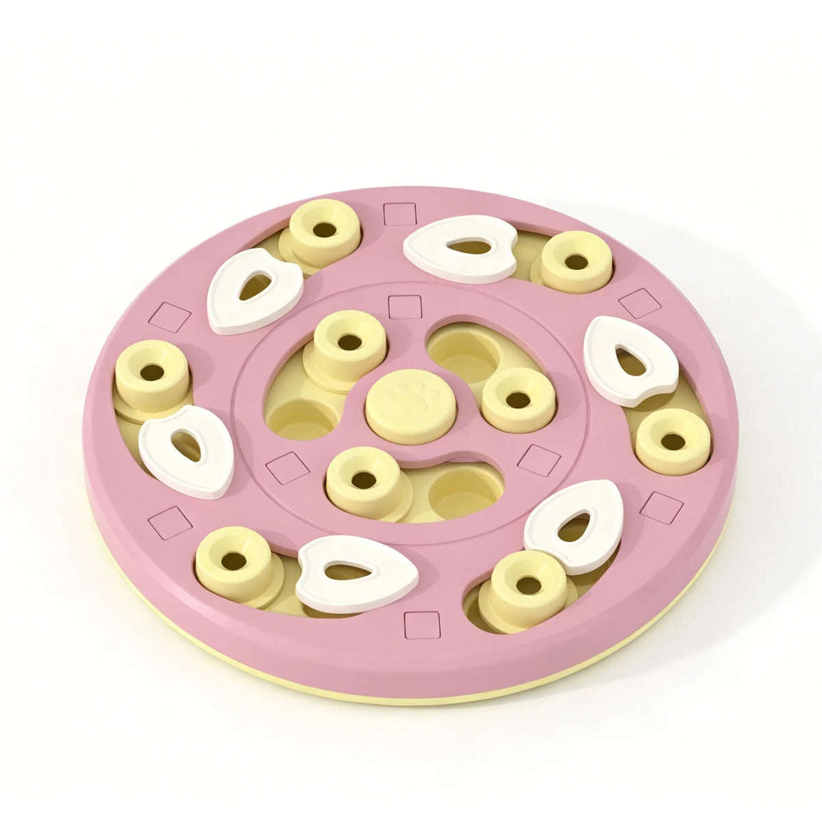 Interactive Cat Slow Feeder Puzzle Maze Toy, Anti-Choke Pet Treat Dispenser Bowl for Kitten Small Dog, Food Grade Interactive