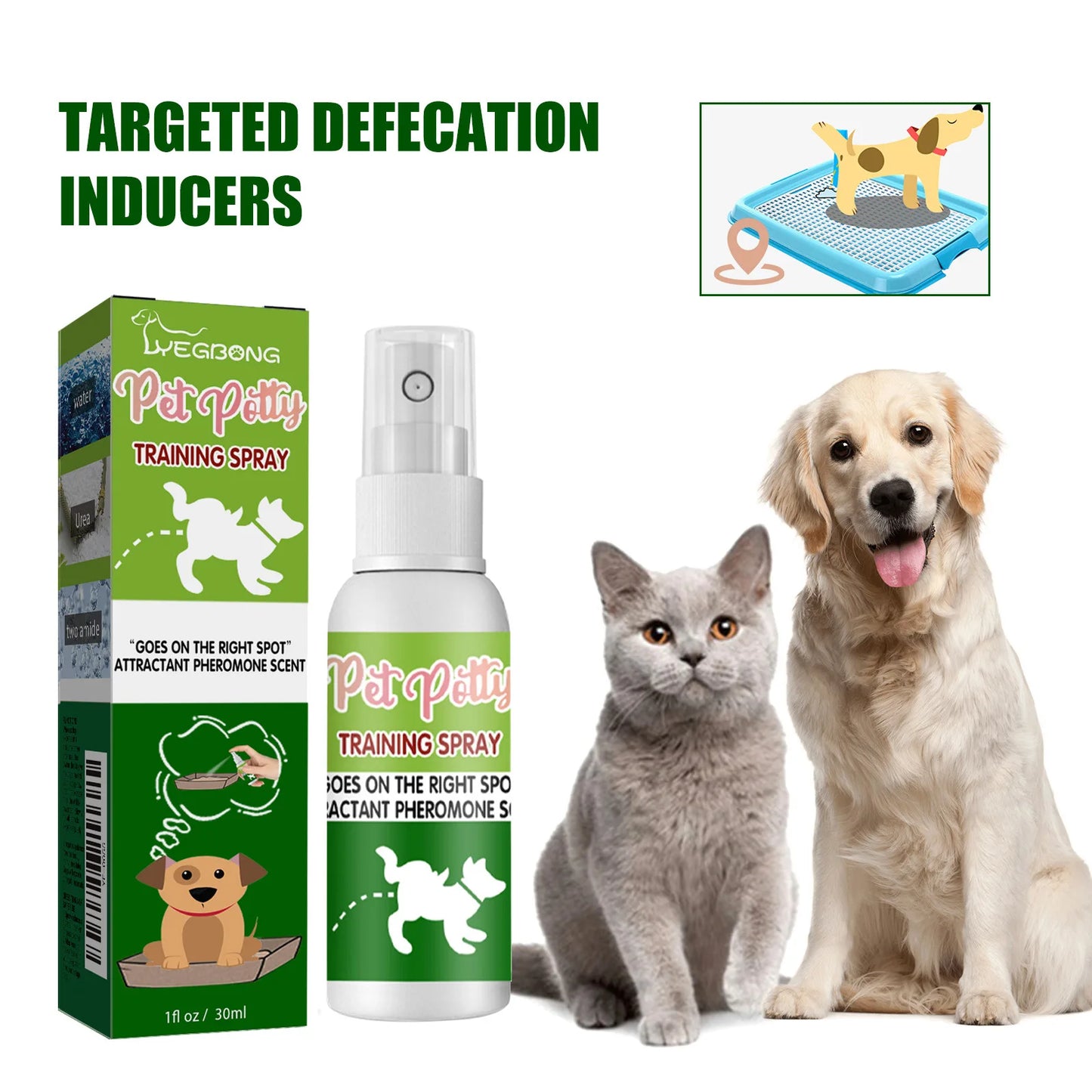30ml Pet Toilet Training Spray for Potty Positioning Dog Cat Litter Box Inducer Urine Feces Positioning Trainer Safe Effective