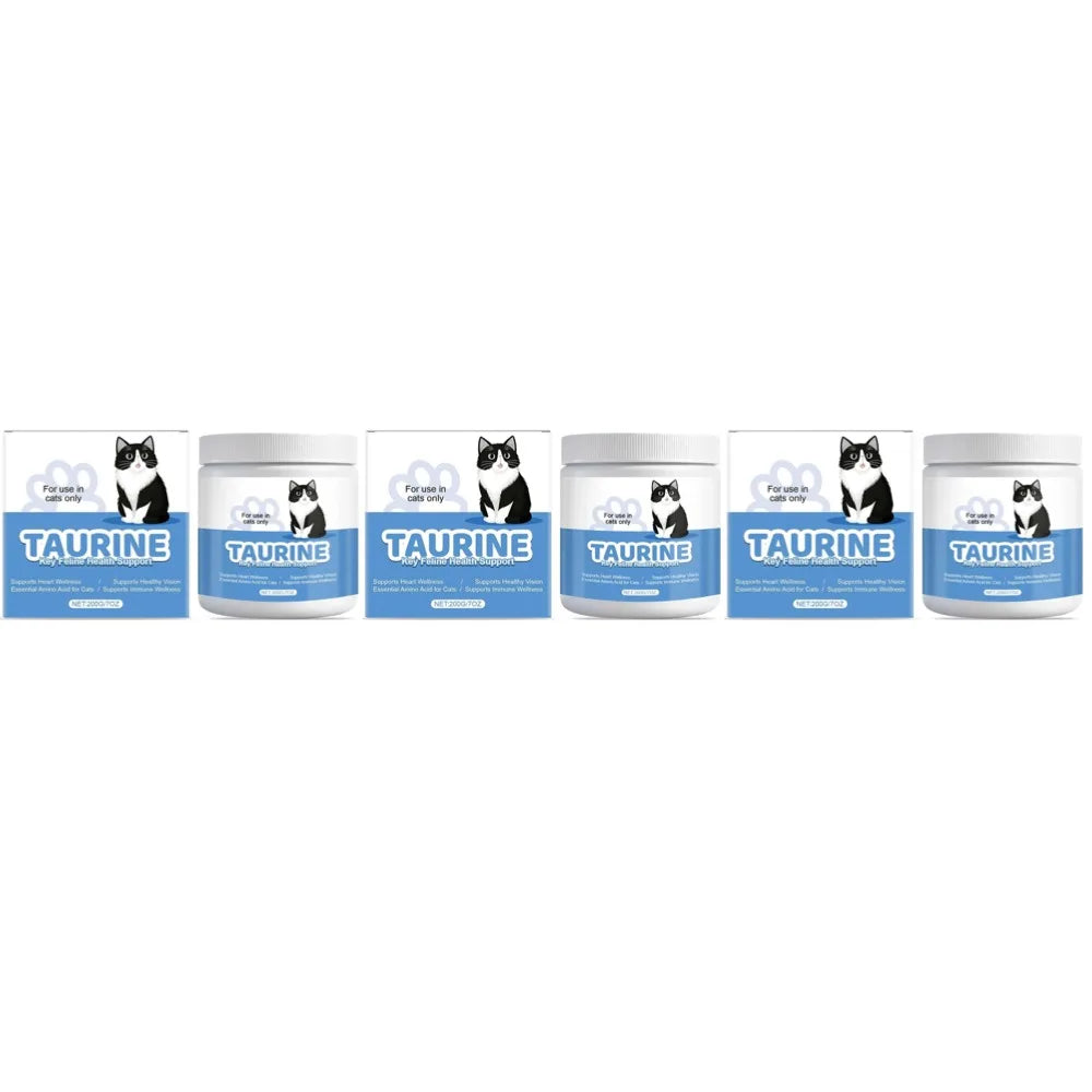 200g Cat Body Health Care Powder 99.9% Pure Taurine VE Zinc Supports Digestion & Enhancing Immunity for Pets with Sensitivity